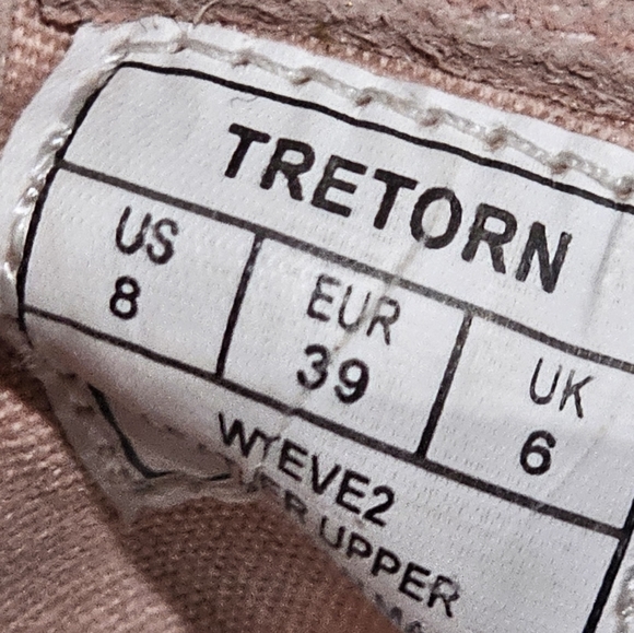 TRETORN Eve2 Pink Suede Glitter Platform Espadrille Lace Up Sneakers 8M - Picture 10 of 10